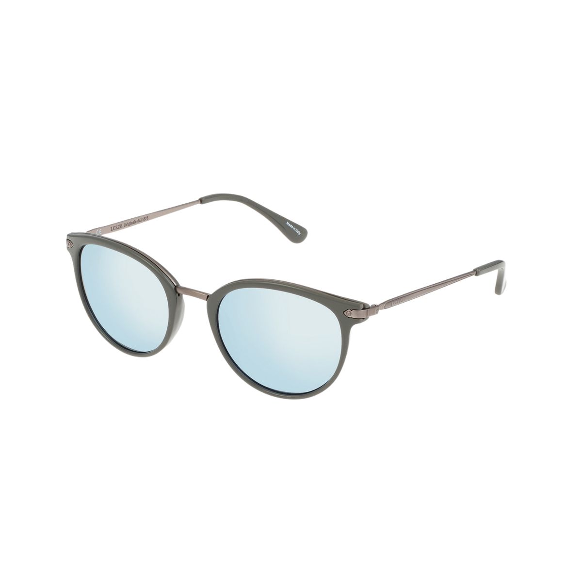 Sonnenbrille mit runden Acetatrahmen