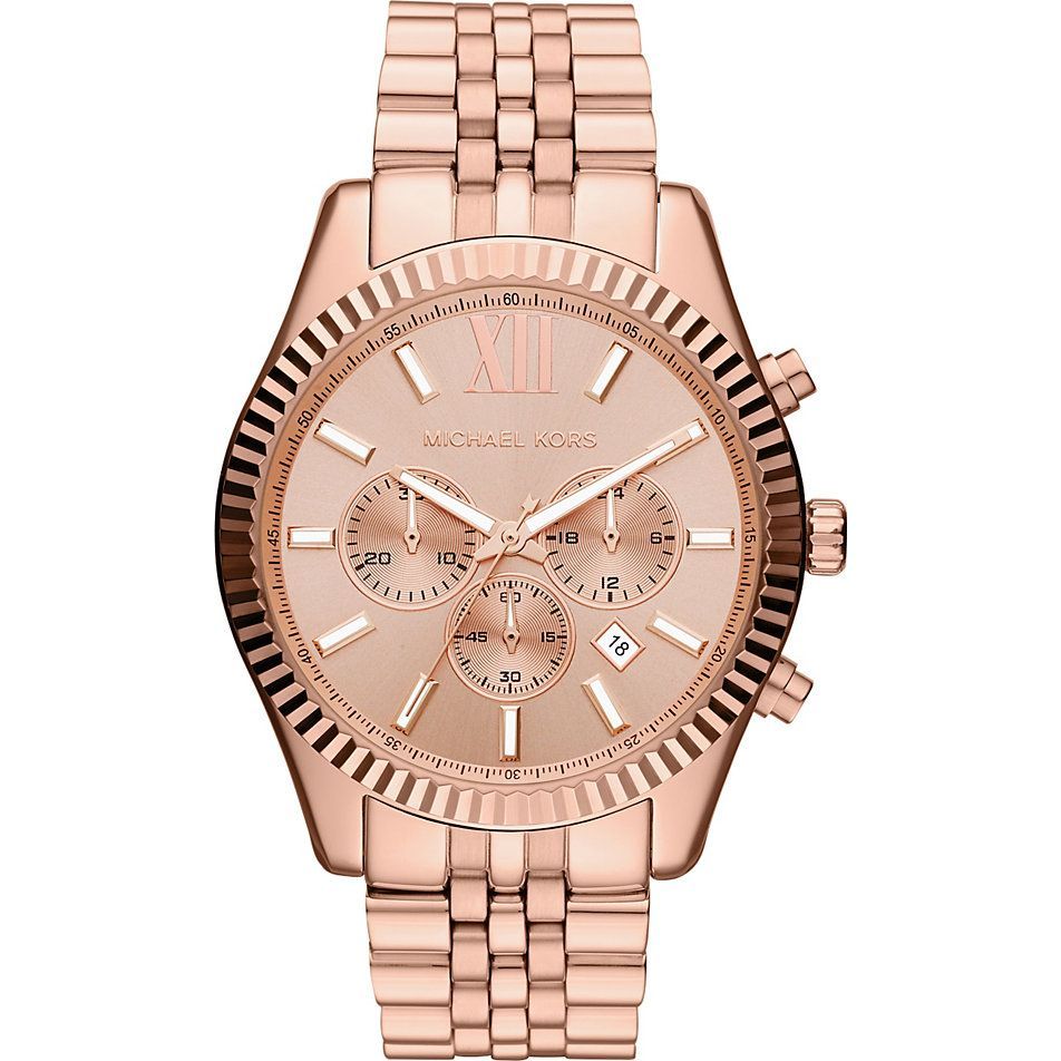 Roségoldfarbene Chronograph Lexington Uhr