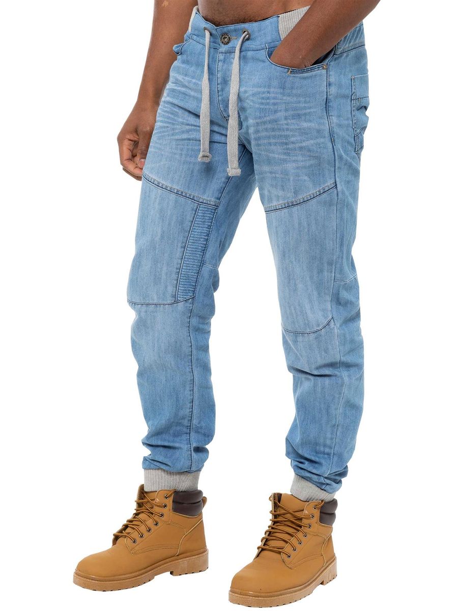 Herren-Denim-Jogginghose mit Bündchen