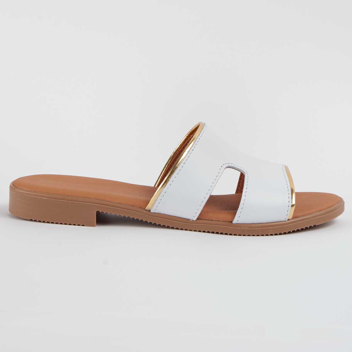 Minimalistische Leder-Sandalen mit H-Riemen