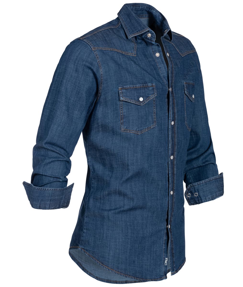 Jeanshemd im Western-Stil