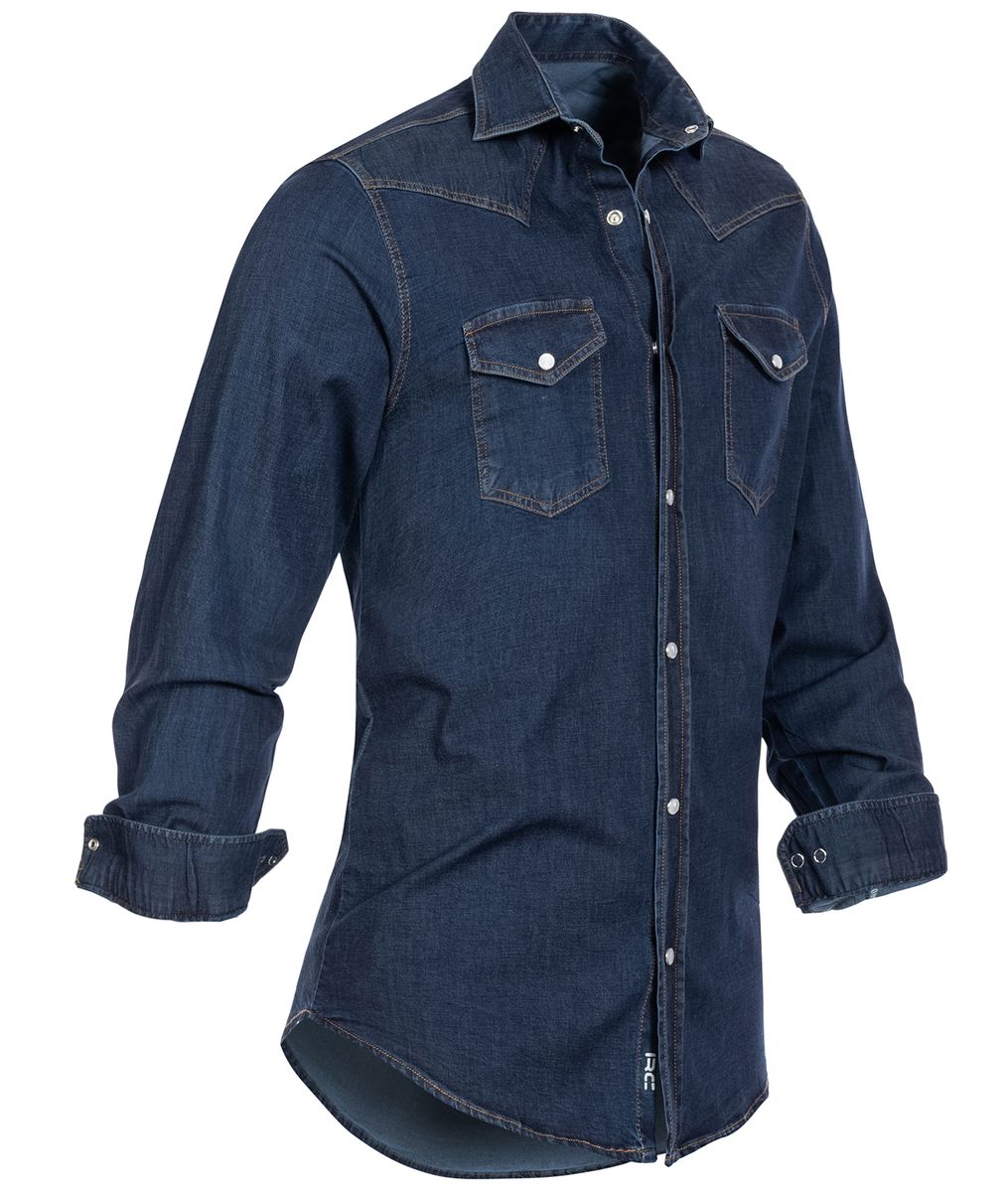 Jeanshemd im Western-Stil