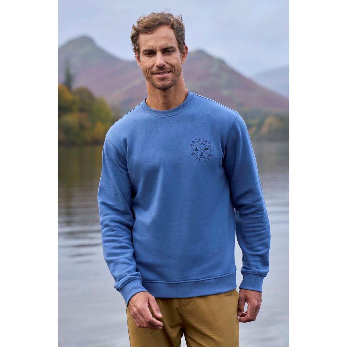 Herren Sweatshirt mit Rundhalsausschnitt