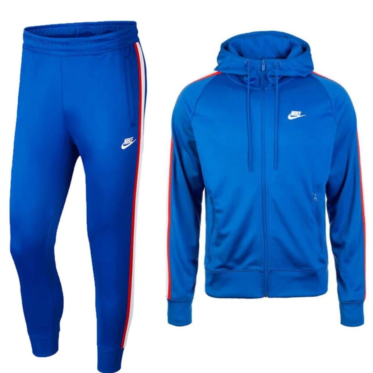 Blauer Herren Trainingsanzug mit Streifen