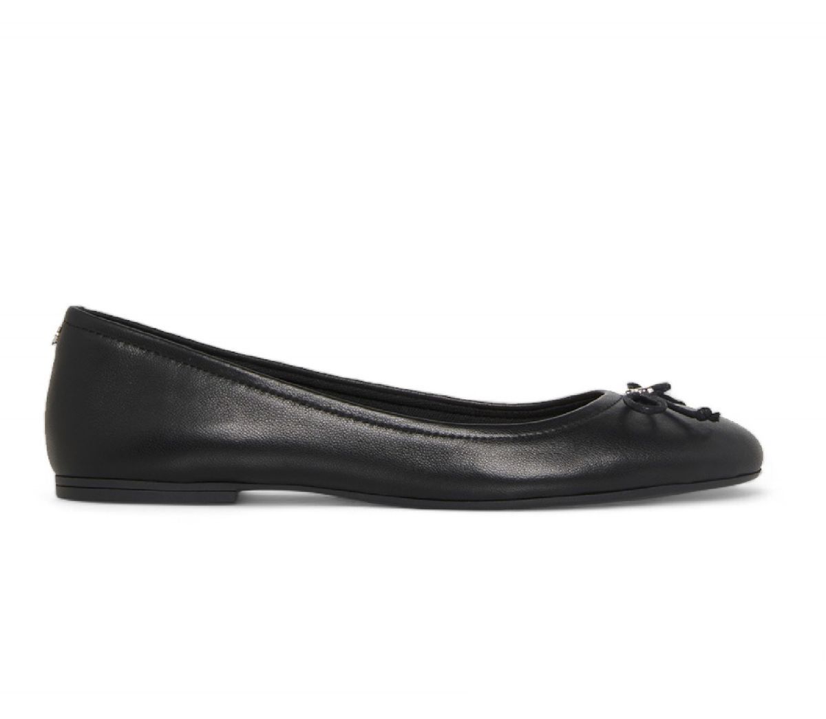 Klassische Ballerinas aus Leder mit Schleife