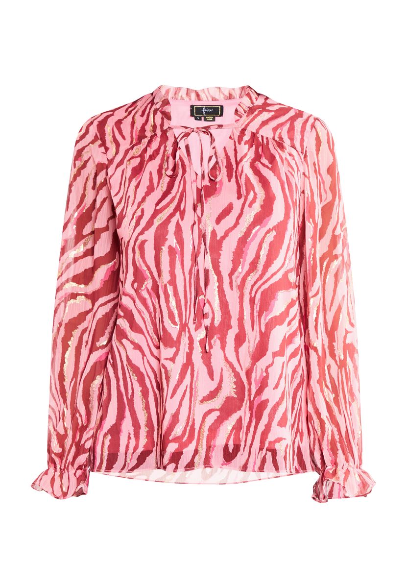 Langärmlige Bluse mit Animal-Print