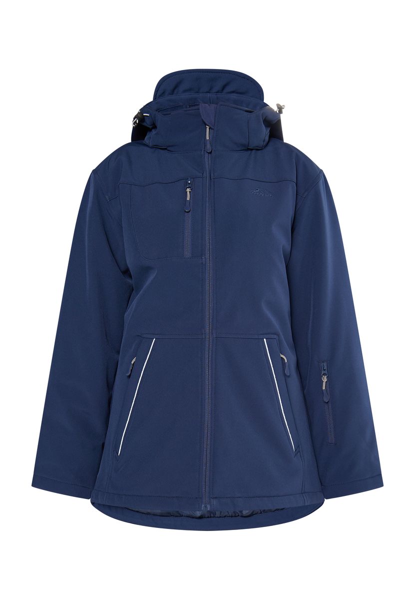 Wattierte Damen Softshelljacke mit Kapuze