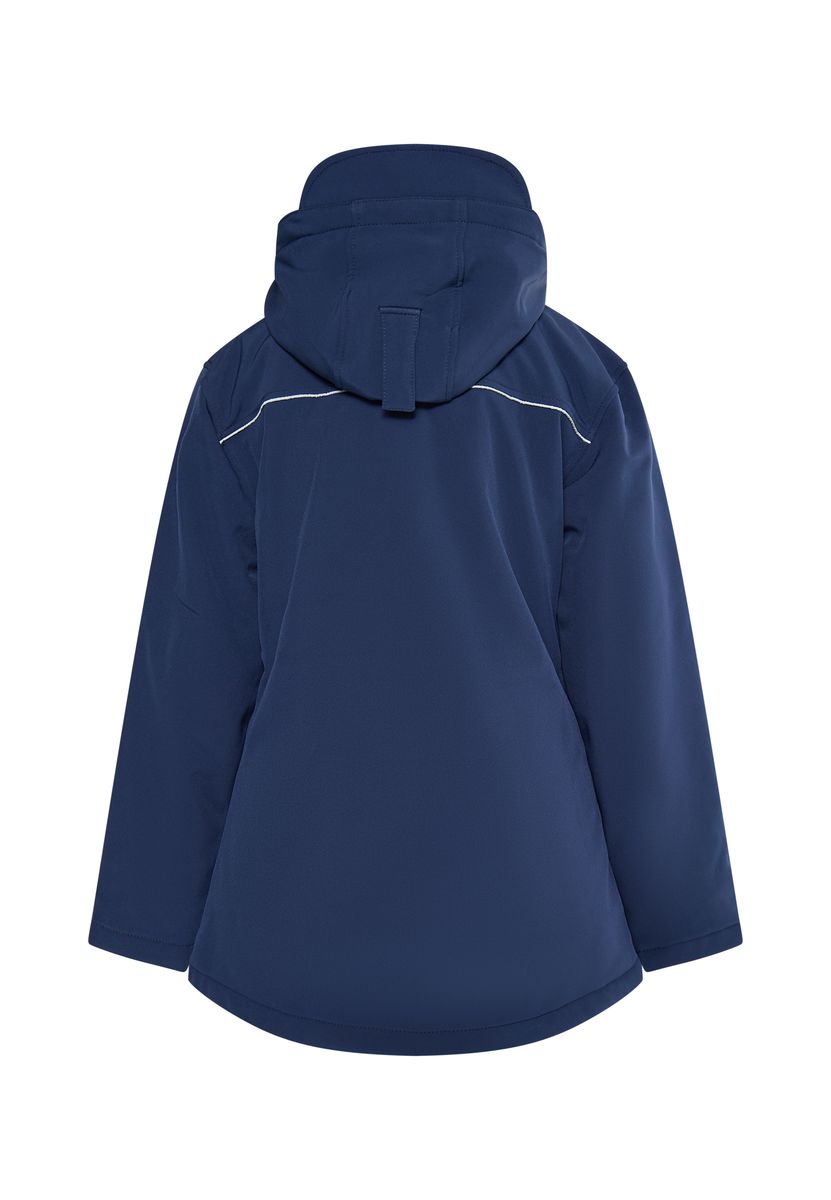 Wattierte Softshelljacke mit Kapuze