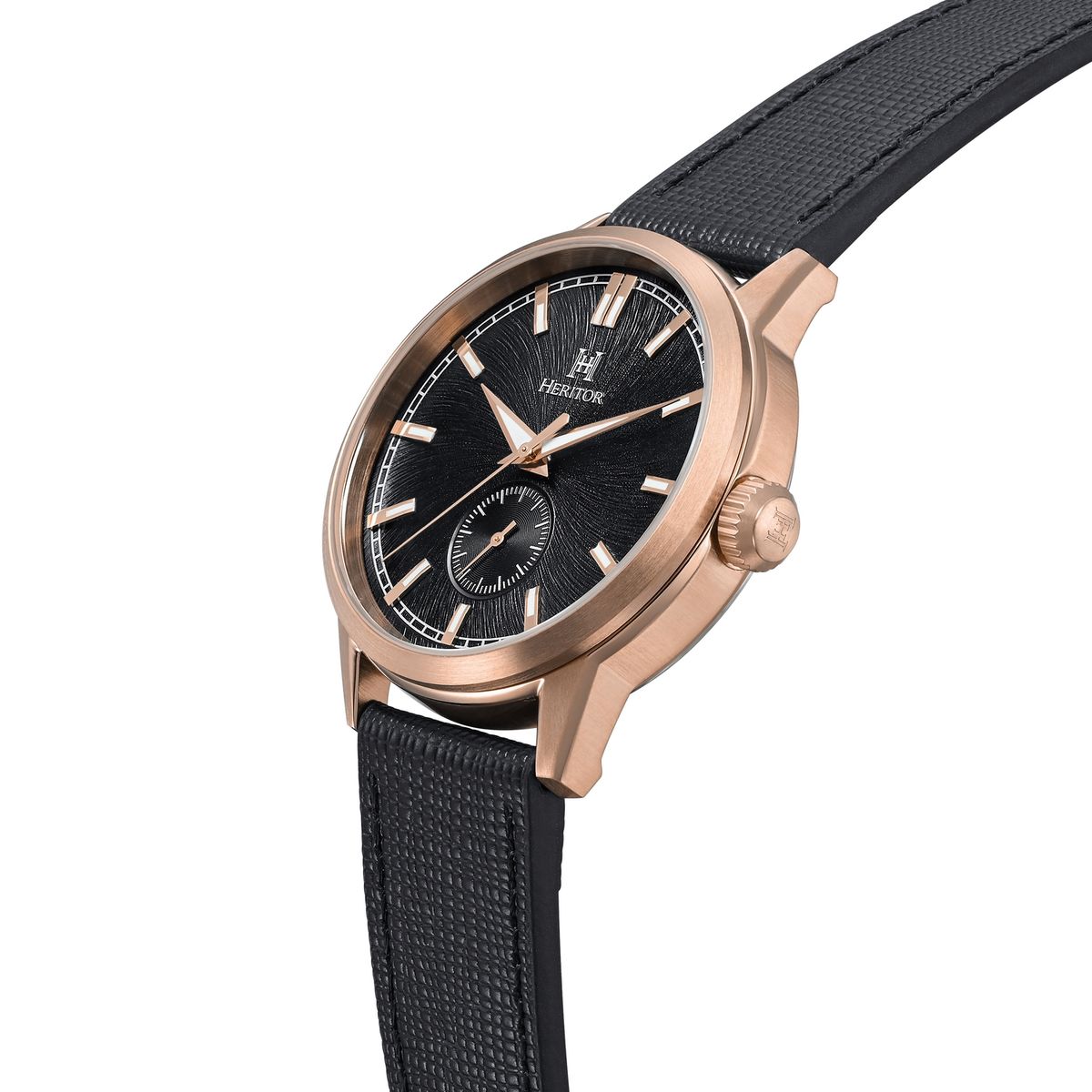 Automatik-Armbanduhr mit strukturiertem Zifferblatt