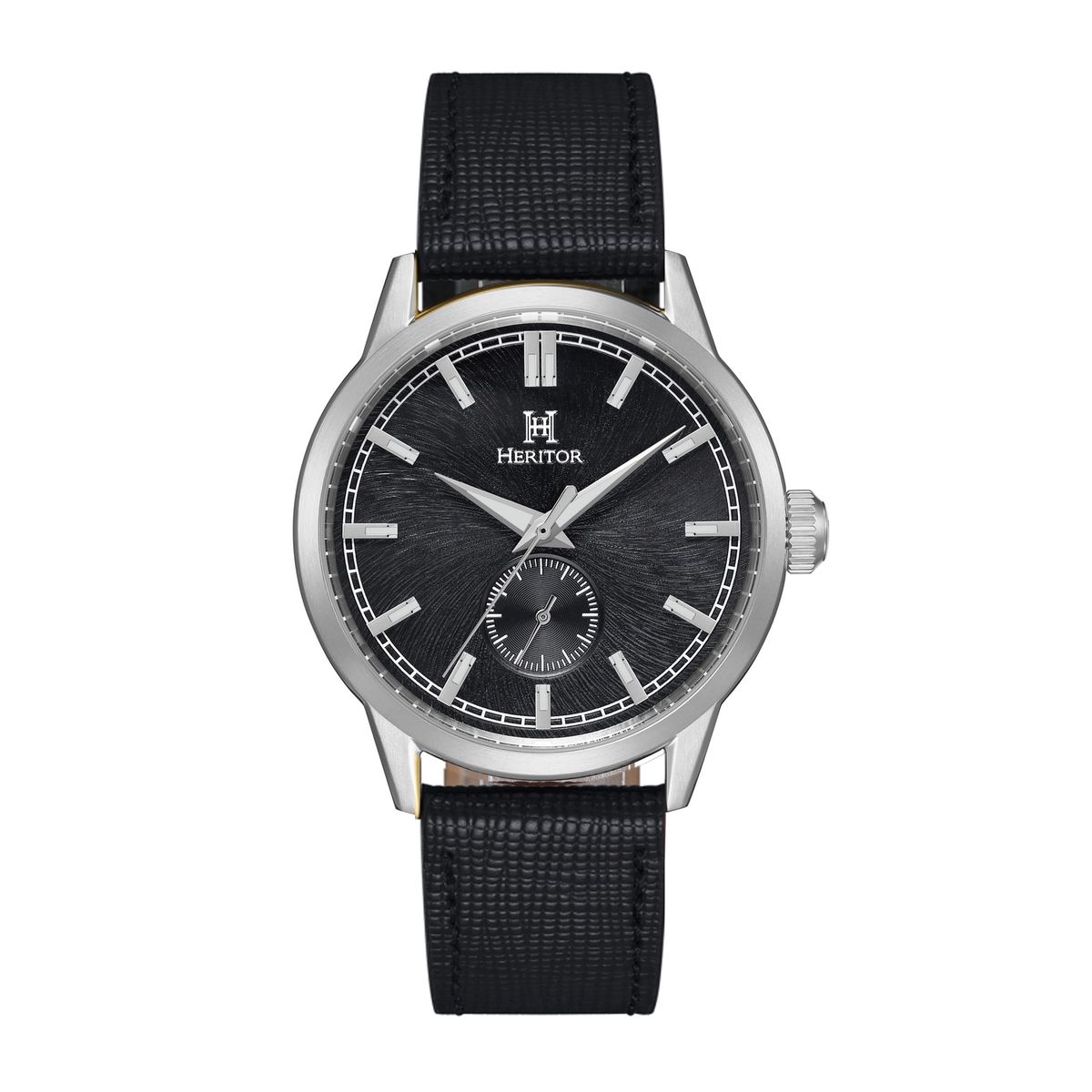 Elegante Uhr mit Goldton und schwarzem Zifferblatt
