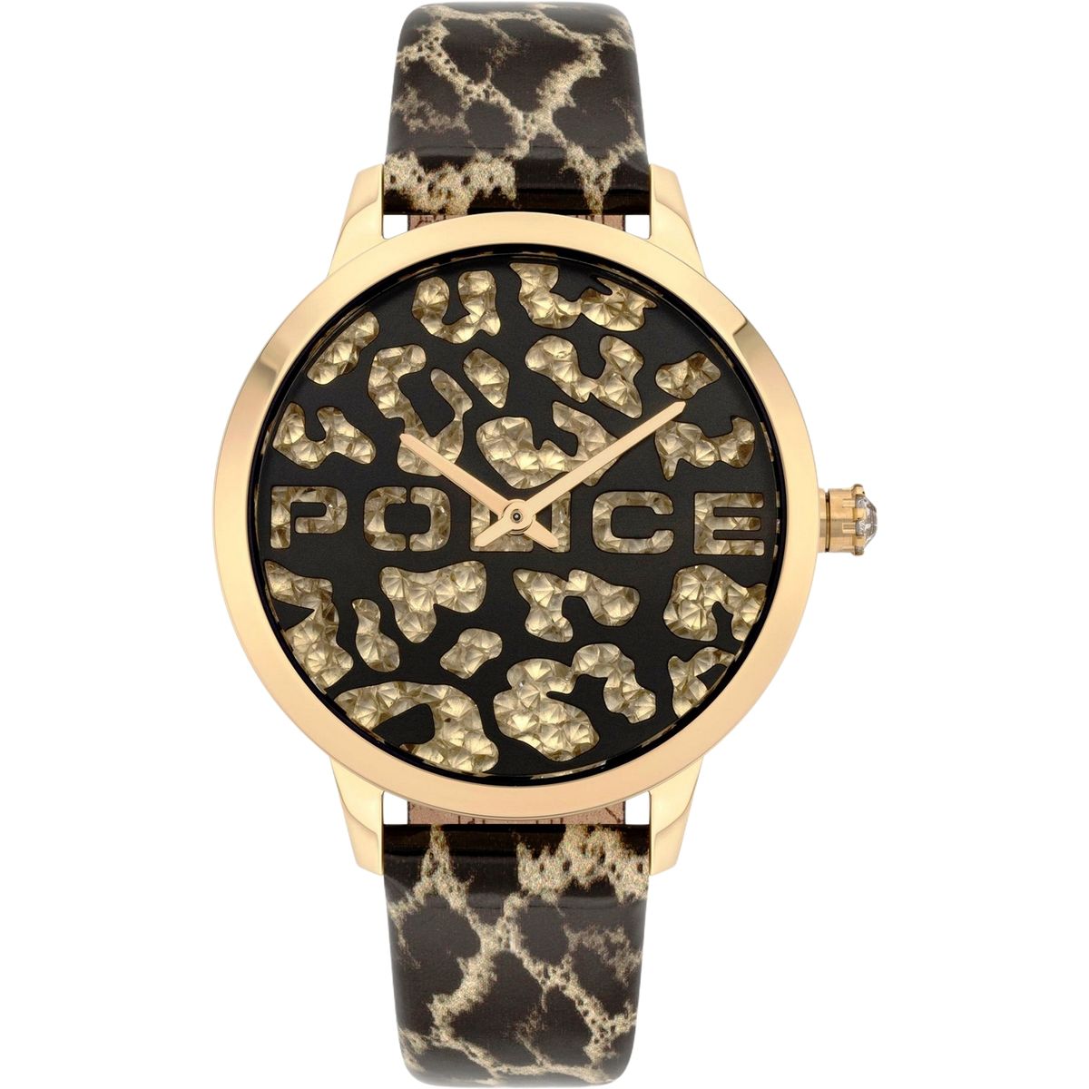 Elegante goldfarbene Damenuhr mit Armband