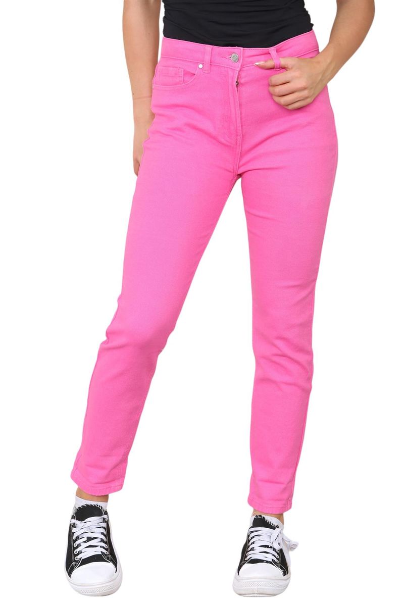 Konisch zulaufende Mom-Jeans mit hohem Bund