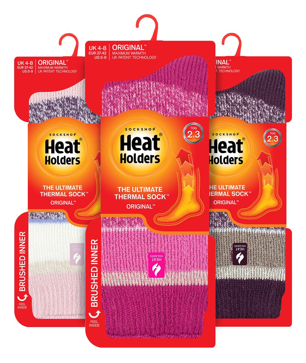 Gestreifte isolierte Thermo-Wintersocken