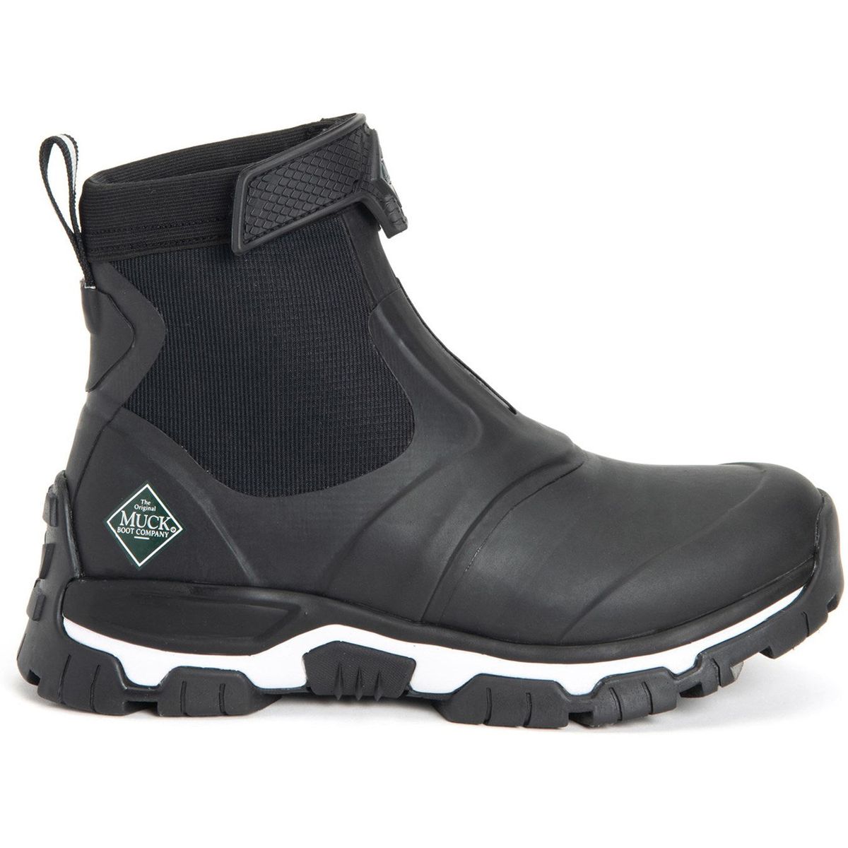 Muck Boots Apex Mid Zip Gummistiefel Schwarz/Weiß