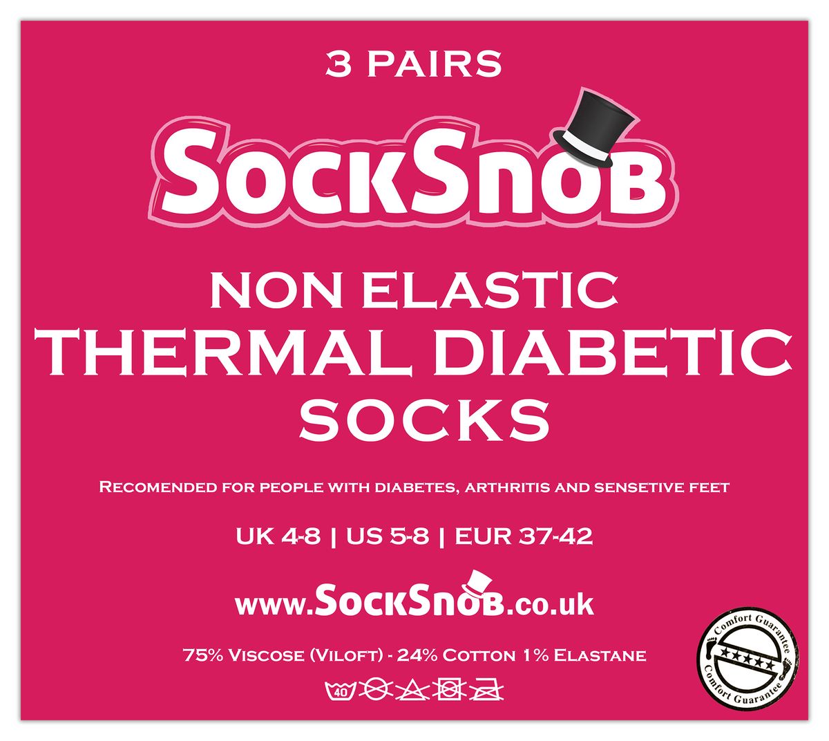 Nicht elastische Thermo-Diabetikersocken