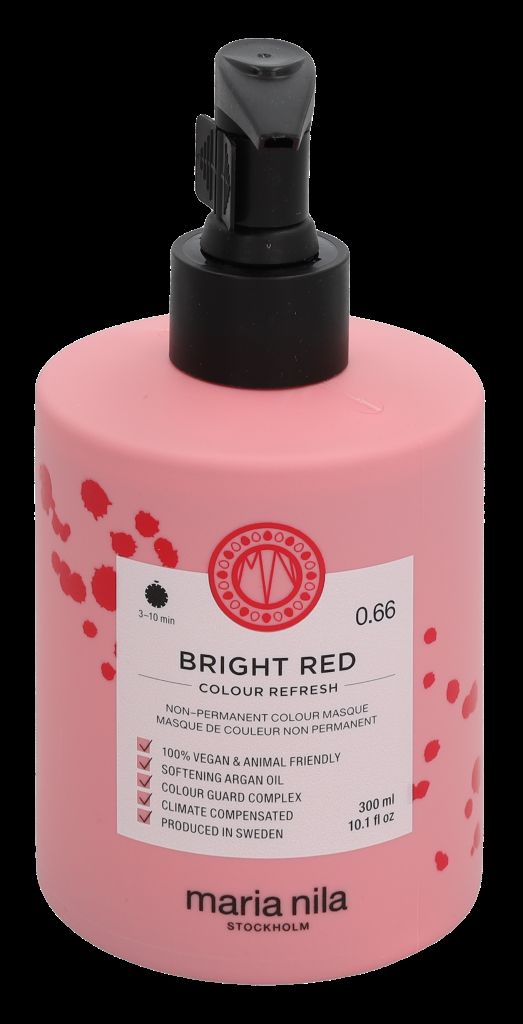 Leuchtend rote Haarfarbenmaske