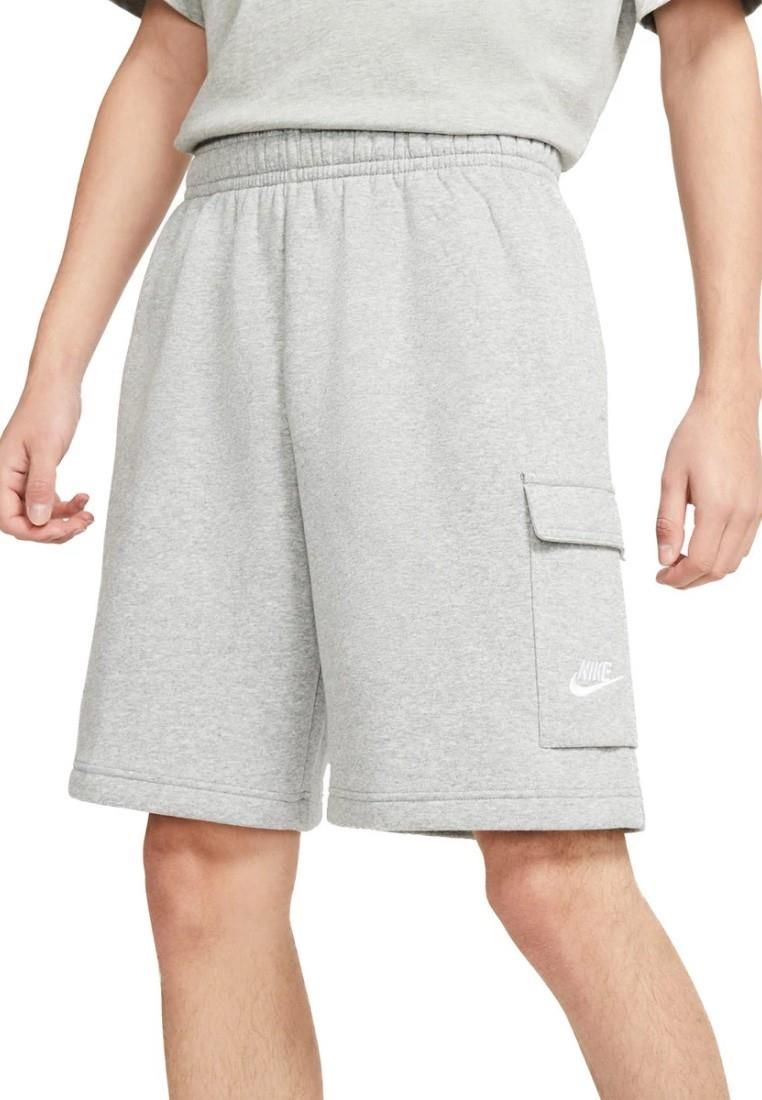 Graue Fleece-Cargo-Shorts für Herren