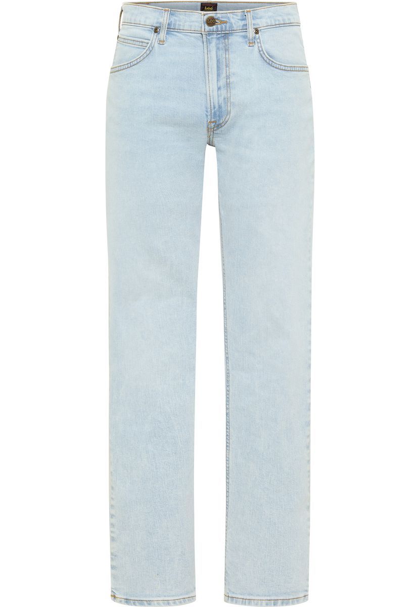 Hell gewaschene Jeans mit geradem Bein