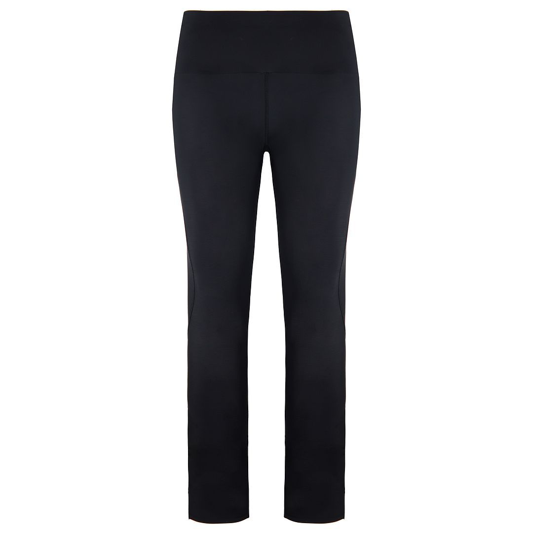 Schwarze, hoch taillierte Stretch-Leggings