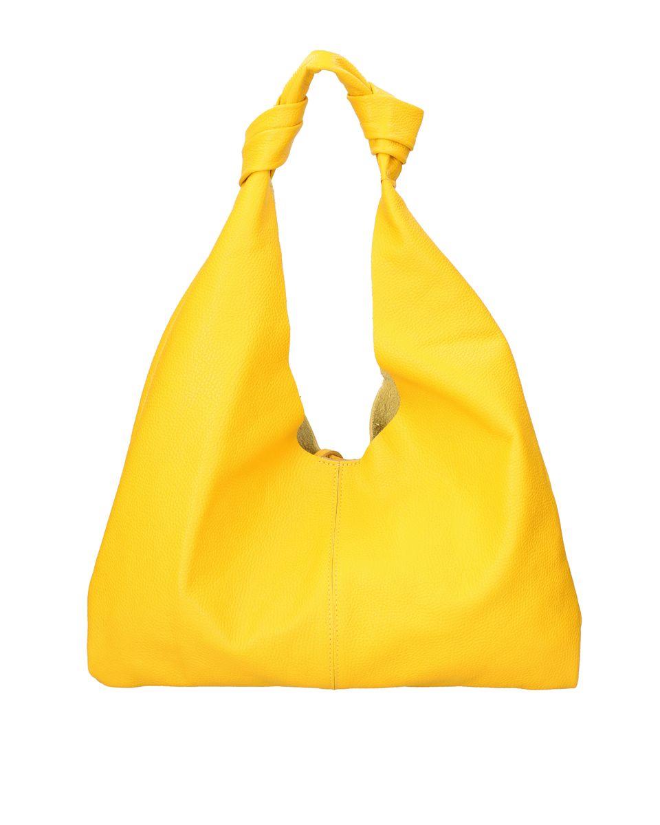 Gelbe Hobo-Tasche mit Knotenhenkel