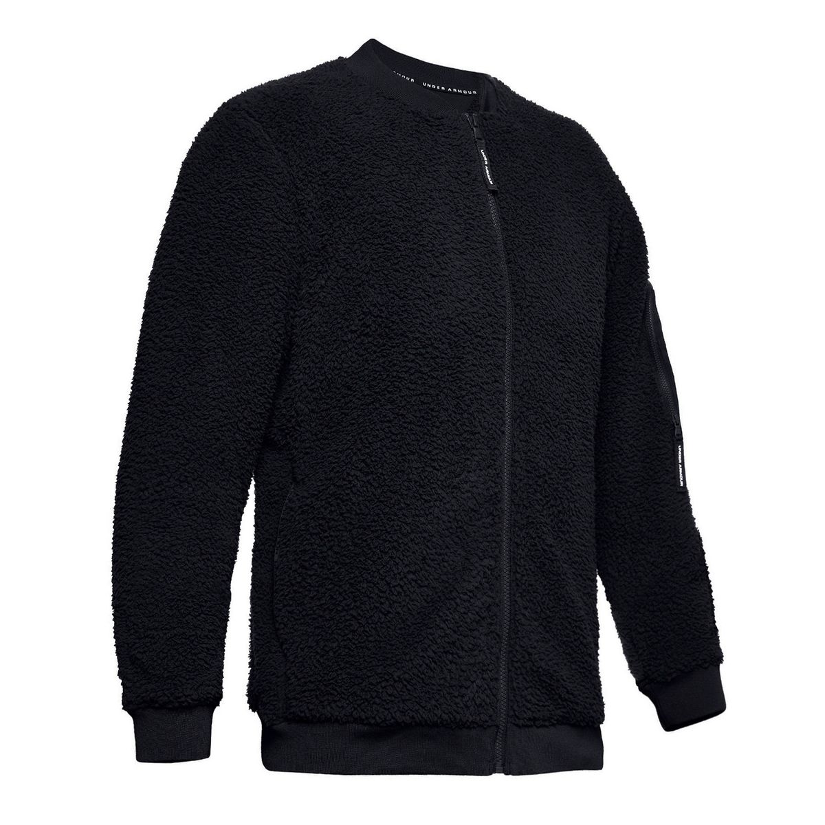 Strukturierte Sherpa-Fleece Bomberjacke