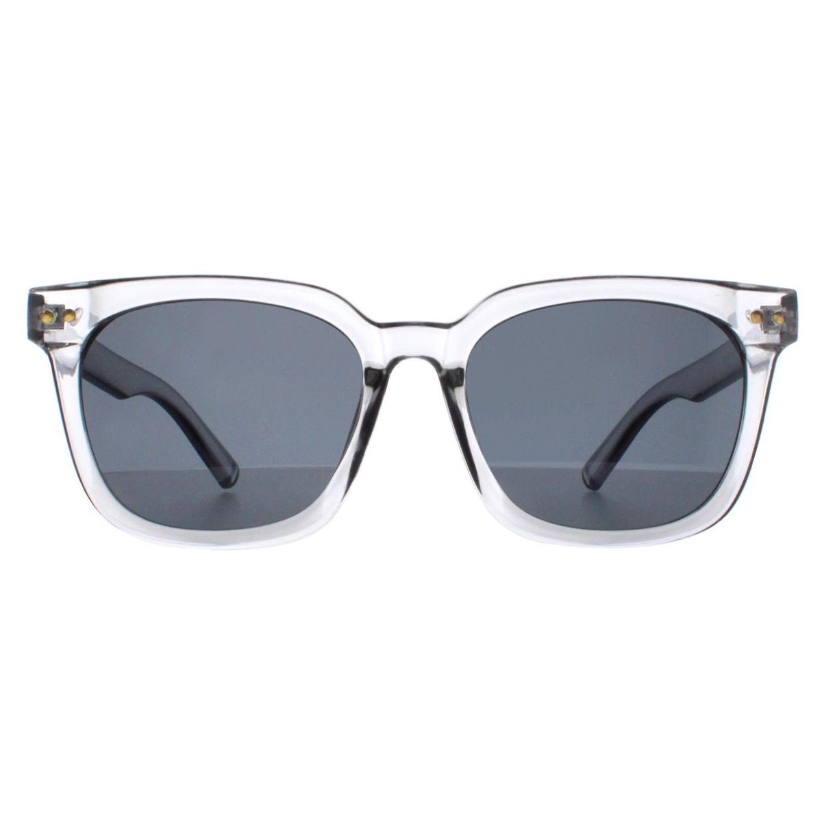 Sonnenbrille mit eckigem Rahmen Transparent Grau