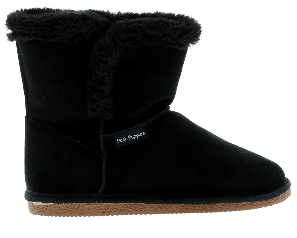 Wildleder-Boots mit Kunstfellfutter