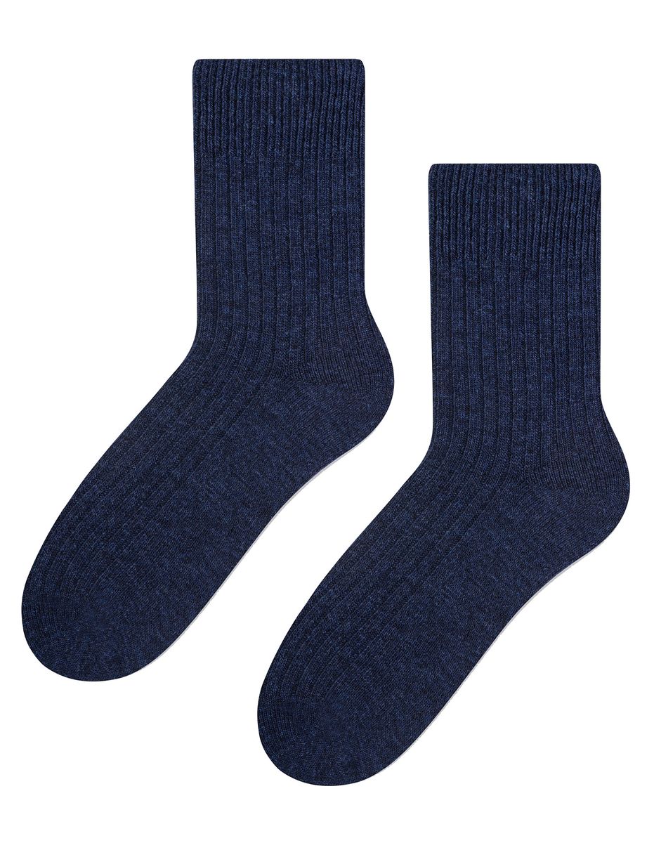 Gerippte Socken aus Wollmischung