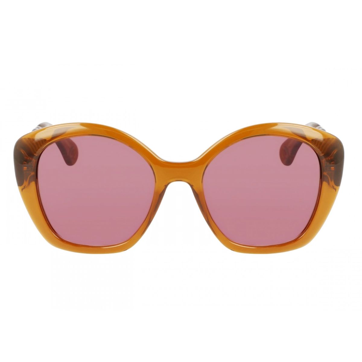 Geometrische Sonnenbrille mit Acetatrahmen