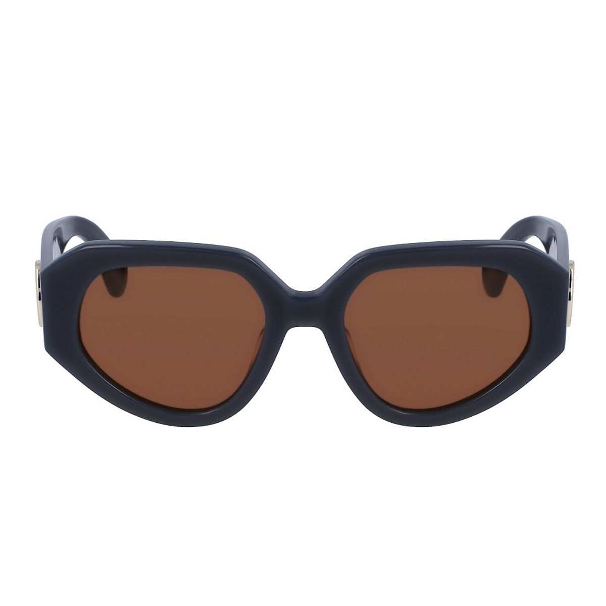 Geometrische Sonnenbrille mit Acetatrahmen