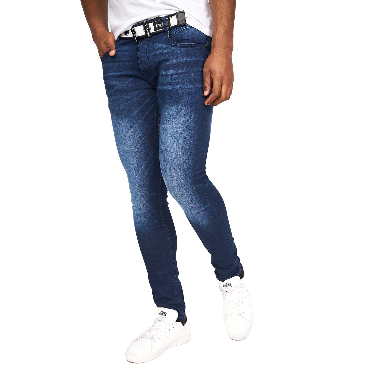 Herren-Jeans mit dunkler Waschung und schmaler Passform