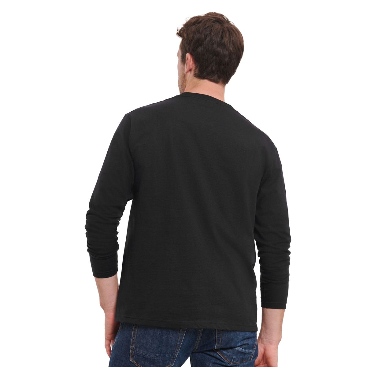 Klassisches Langarmshirt aus Baumwolle