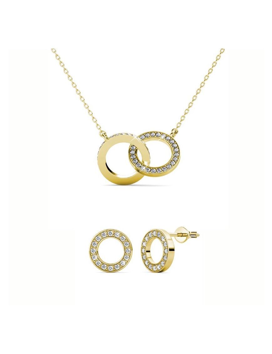 Kristall-Kreis-Ohrstecker-Set