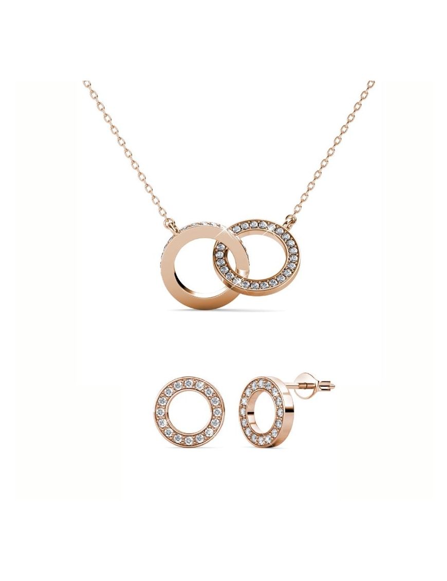 Kristall-Kreis-Ohrstecker-Set