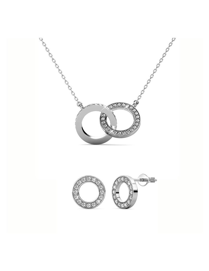 Kristall-Kreis-Ohrstecker-Set