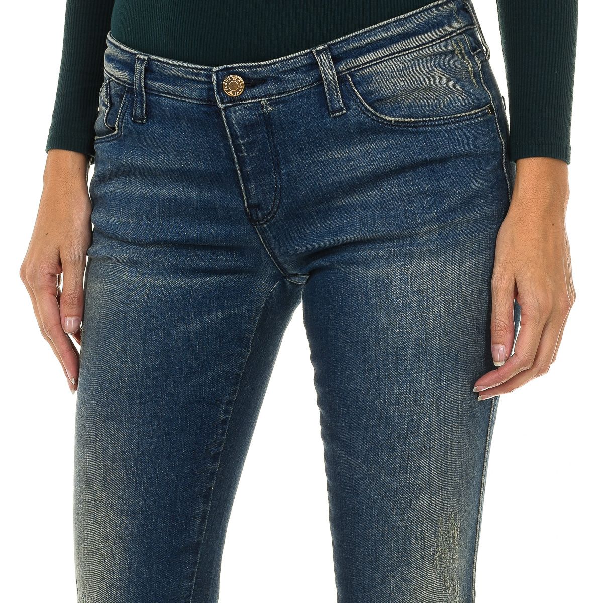 Skinny-Jeans mit Distressed-Effekt