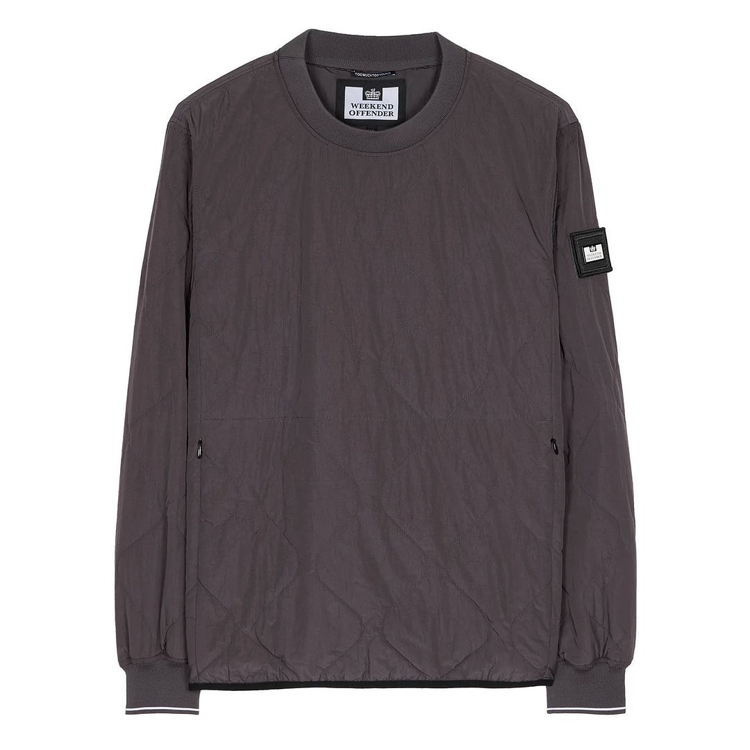 Gesteppter Herren Rundhals Pullover