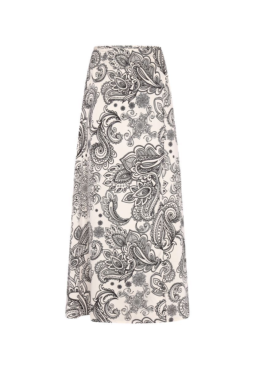 Fließender Maxirock mit Paisley-Muster