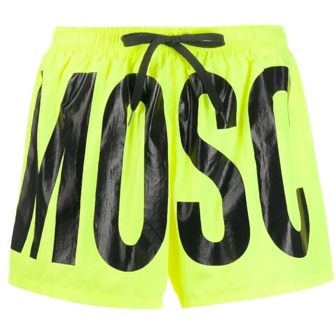 Neon Gelbe Logo Badeshorts