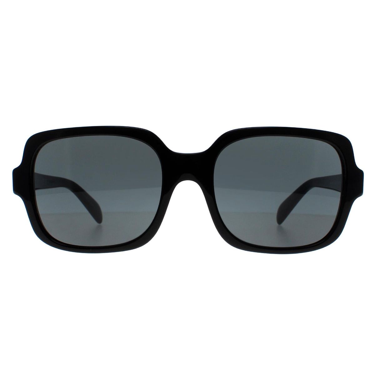 Quadratische Sonnenbrille, glänzend Schwarz