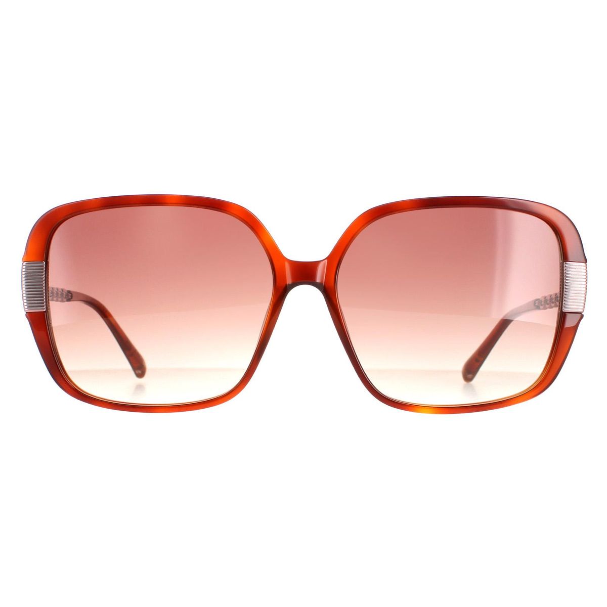 Quadratische Acetat-Sonnenbrille mit Kettendetail