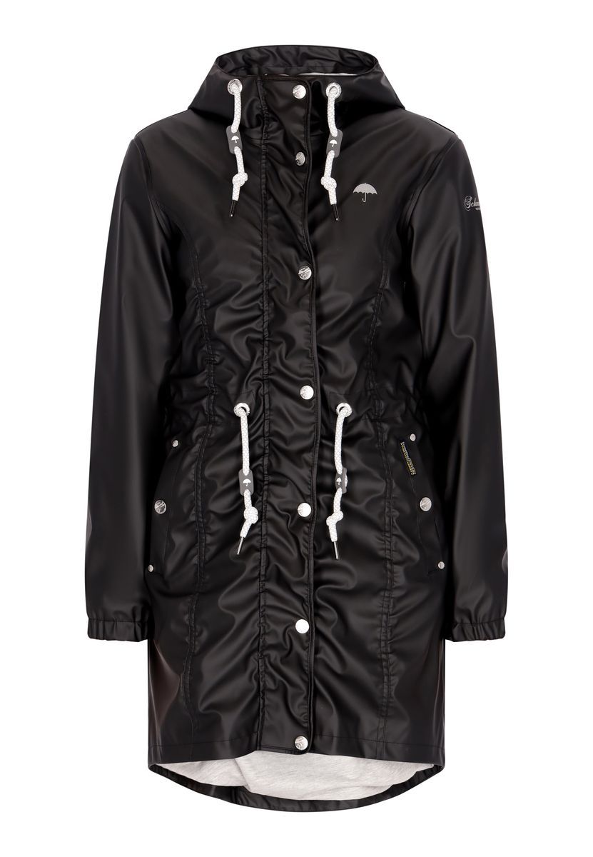 Schmuddelwedda Regenmantel Damen schwarz