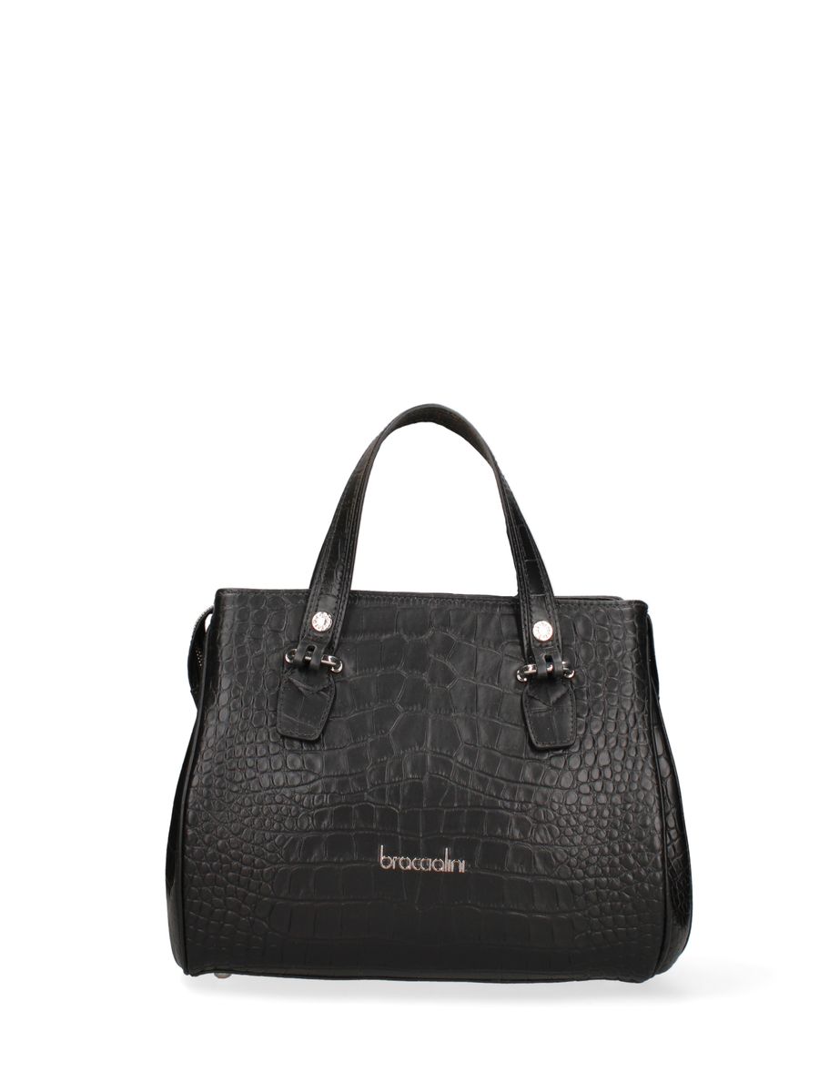 Strukturierte Handtasche aus Leder