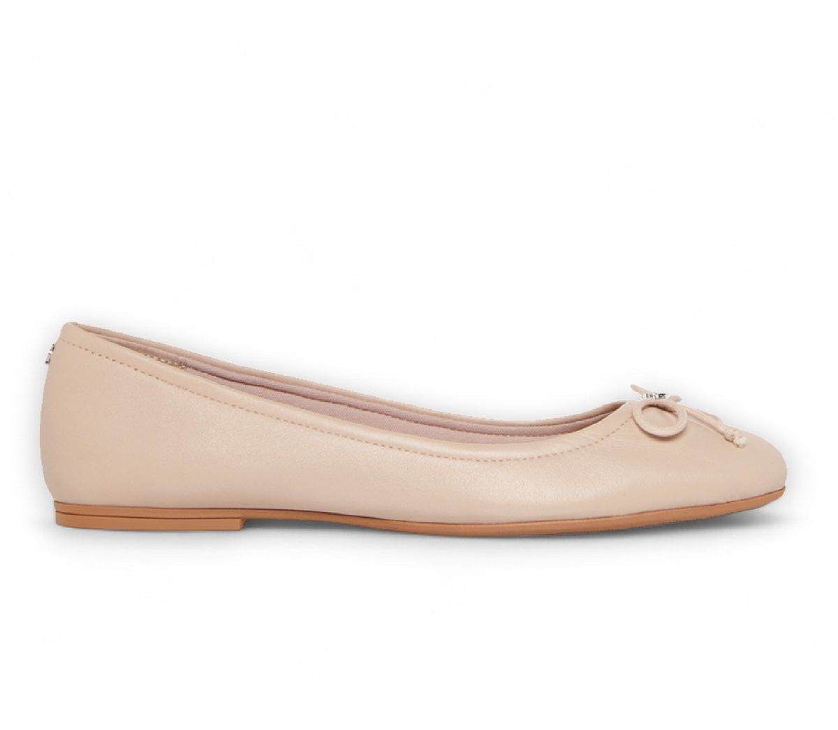 Ballerinas aus Leder mit Schleifendetail