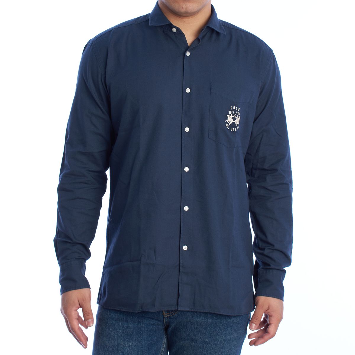 Herren Langarm Oxford Hemd