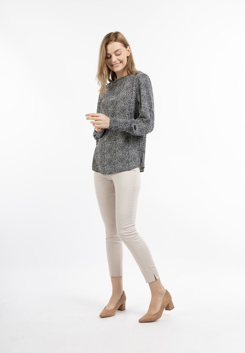 Langärmlige Bluse mit Muster