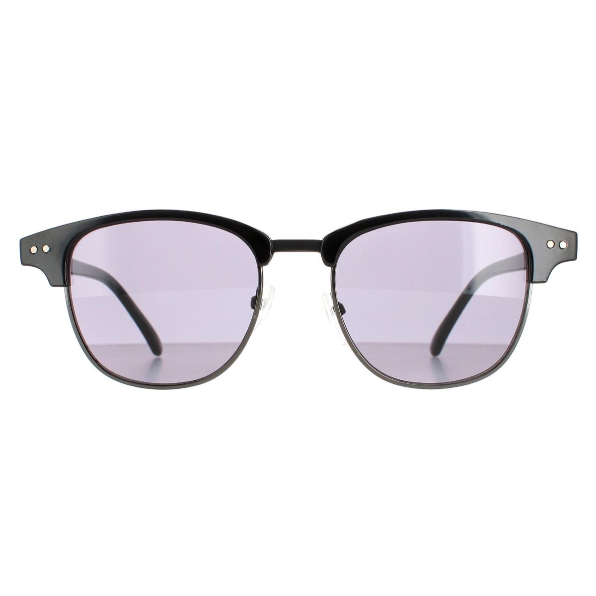 Quadratische Unisex-Sonnenbrille glänzend schwarz