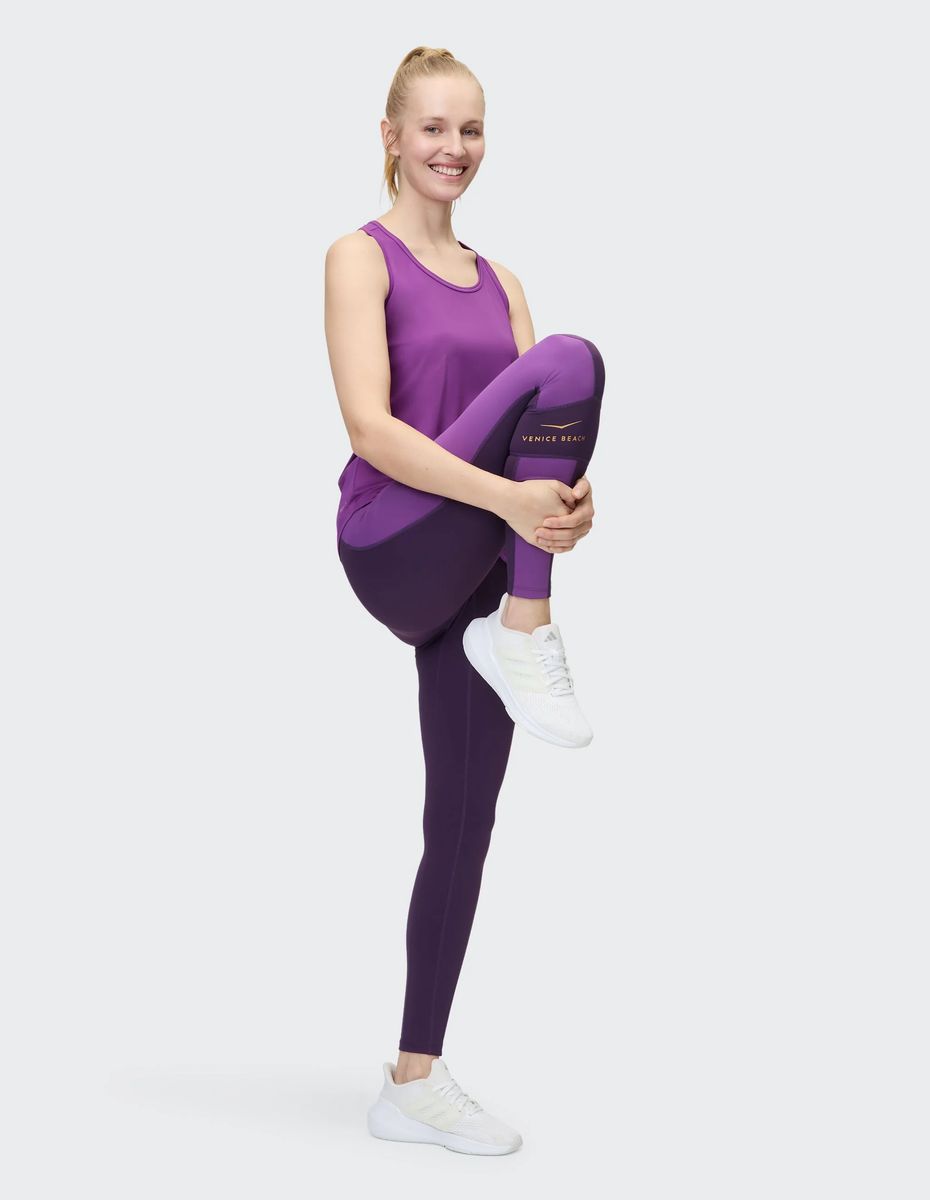 Hochtaillierte Sport-Leggings mit Farbeinsätzen