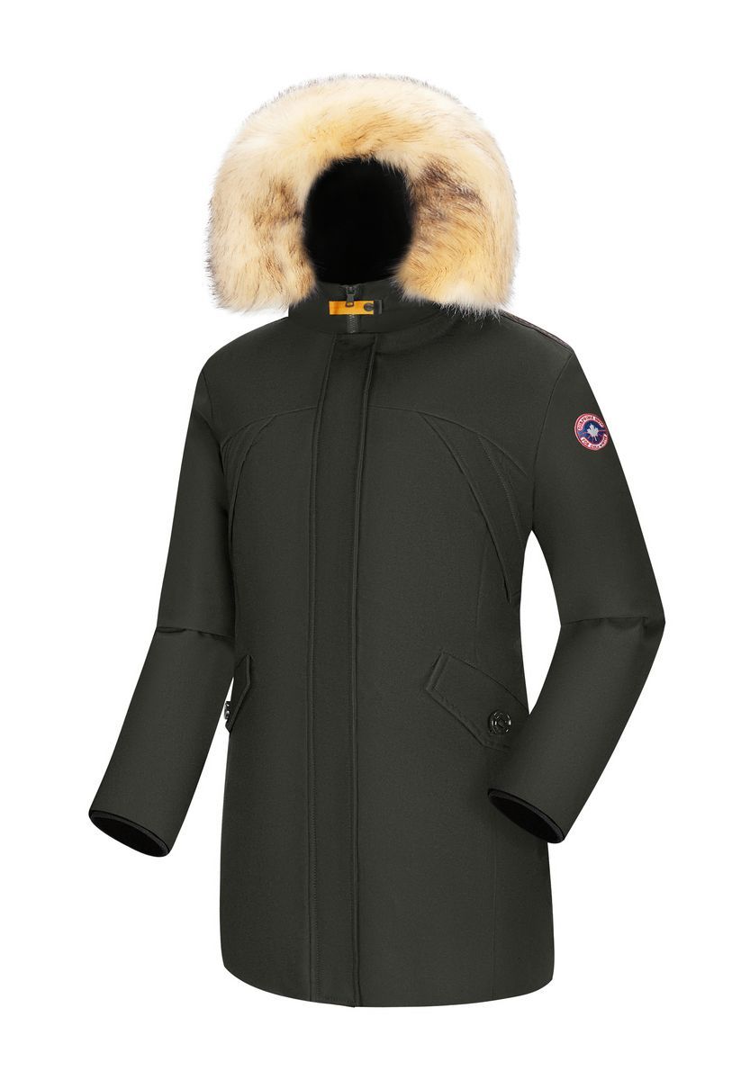 Winterparka für Damen mit Kunstfellkapuze