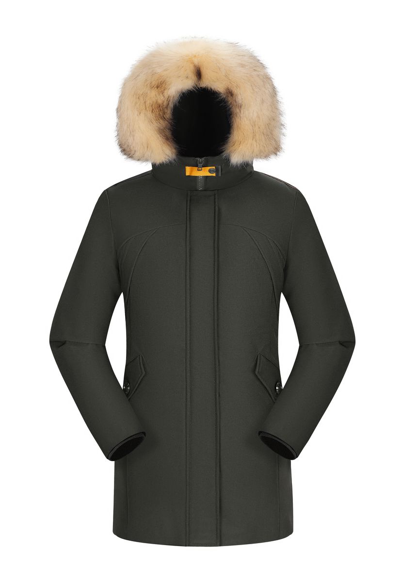 Warmer Winterparka mit Kunstfellkapuze